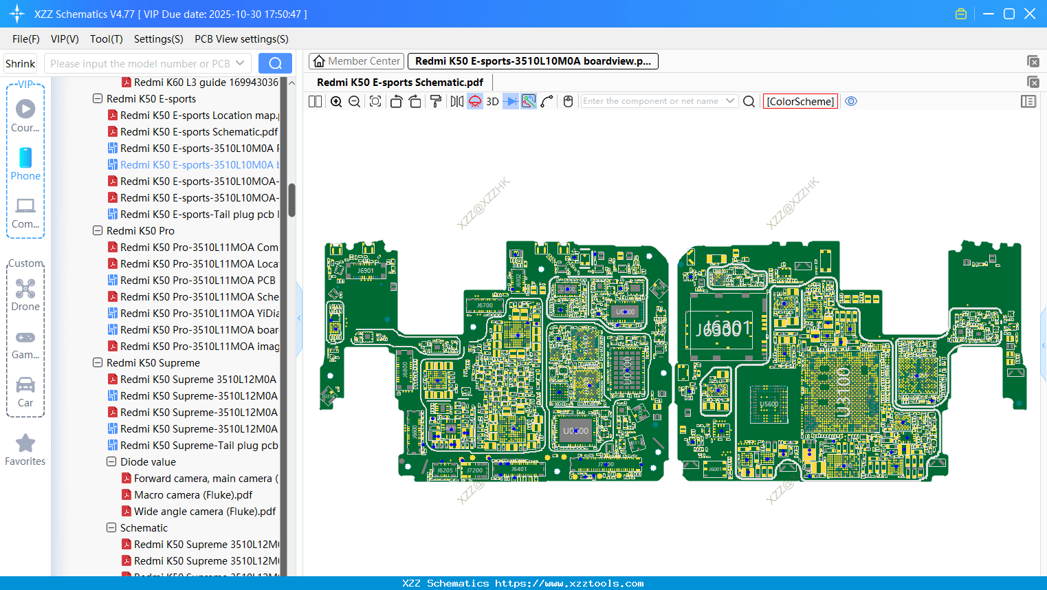 Xiaomi Redmi K50 E-sports-3510L10M0A Boardview